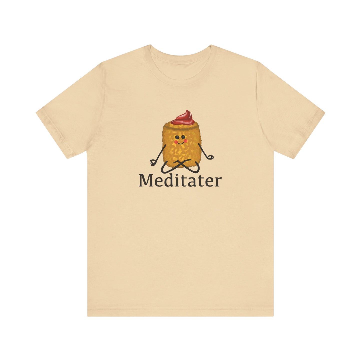 Meditater Adult Unisex Tater Tot Pun T-Shirt - Punaballoo