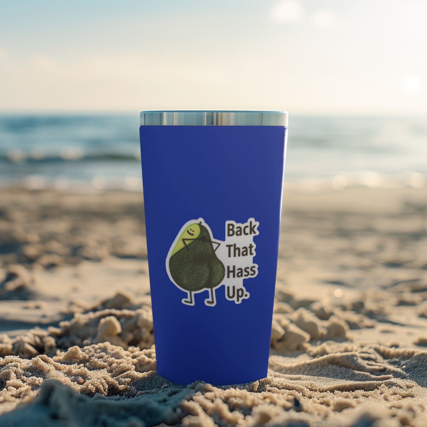 Back That Hass Up Avocado Sticker – 3″ Vinyl, Weatherproof Pun Decal