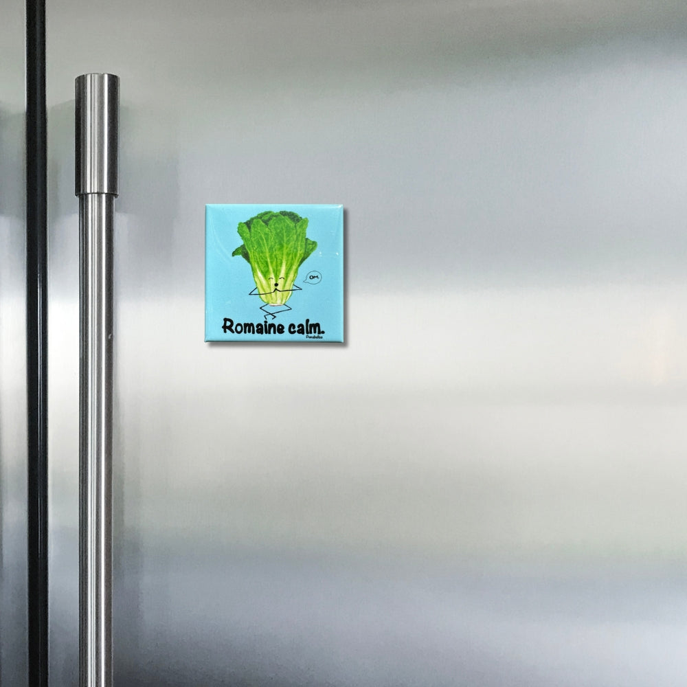 Romaine Calm Funny Food Pun Refrigerator Magnet