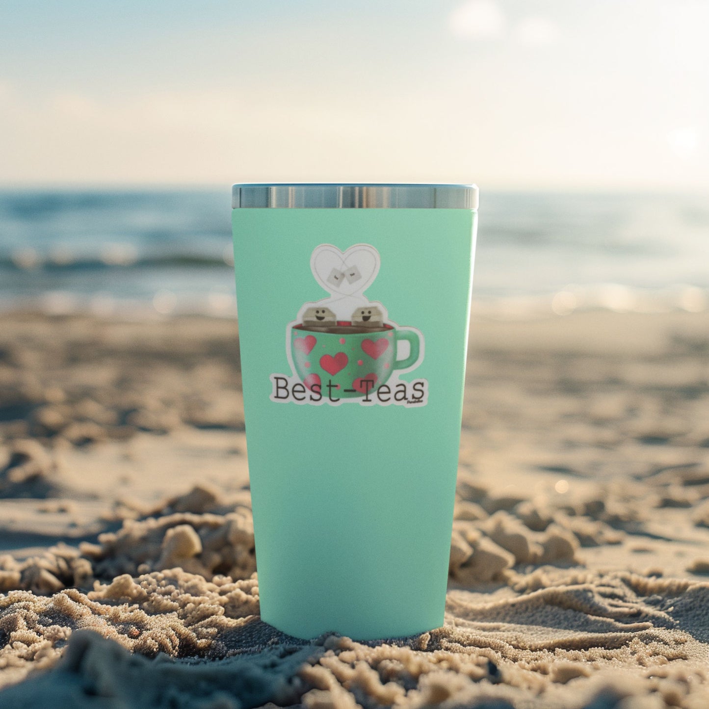 Best-Teas Best Friend Sticker – 3″ Vinyl, Weatherproof & Matte, Tea-Powered Friendship