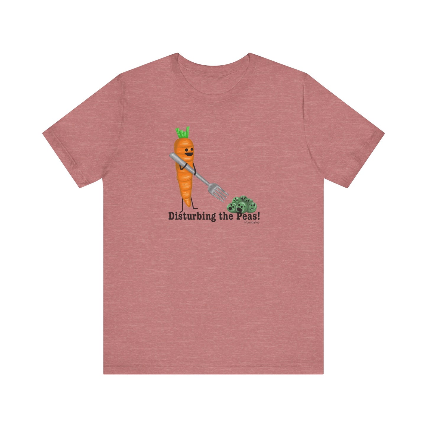 Disturbing The Peas Adult Unisex Pea Pun T-Shirt - Punaballoo