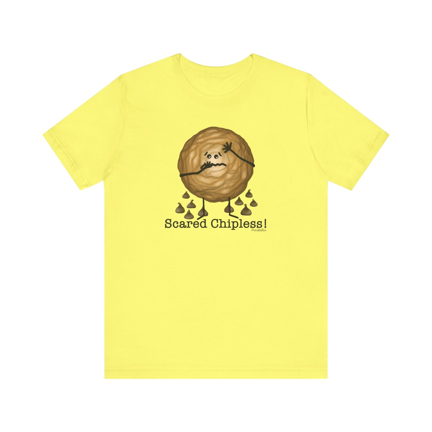 Scared Chipless Adult Unisex Cookie Pun Shirt - Punaballoo