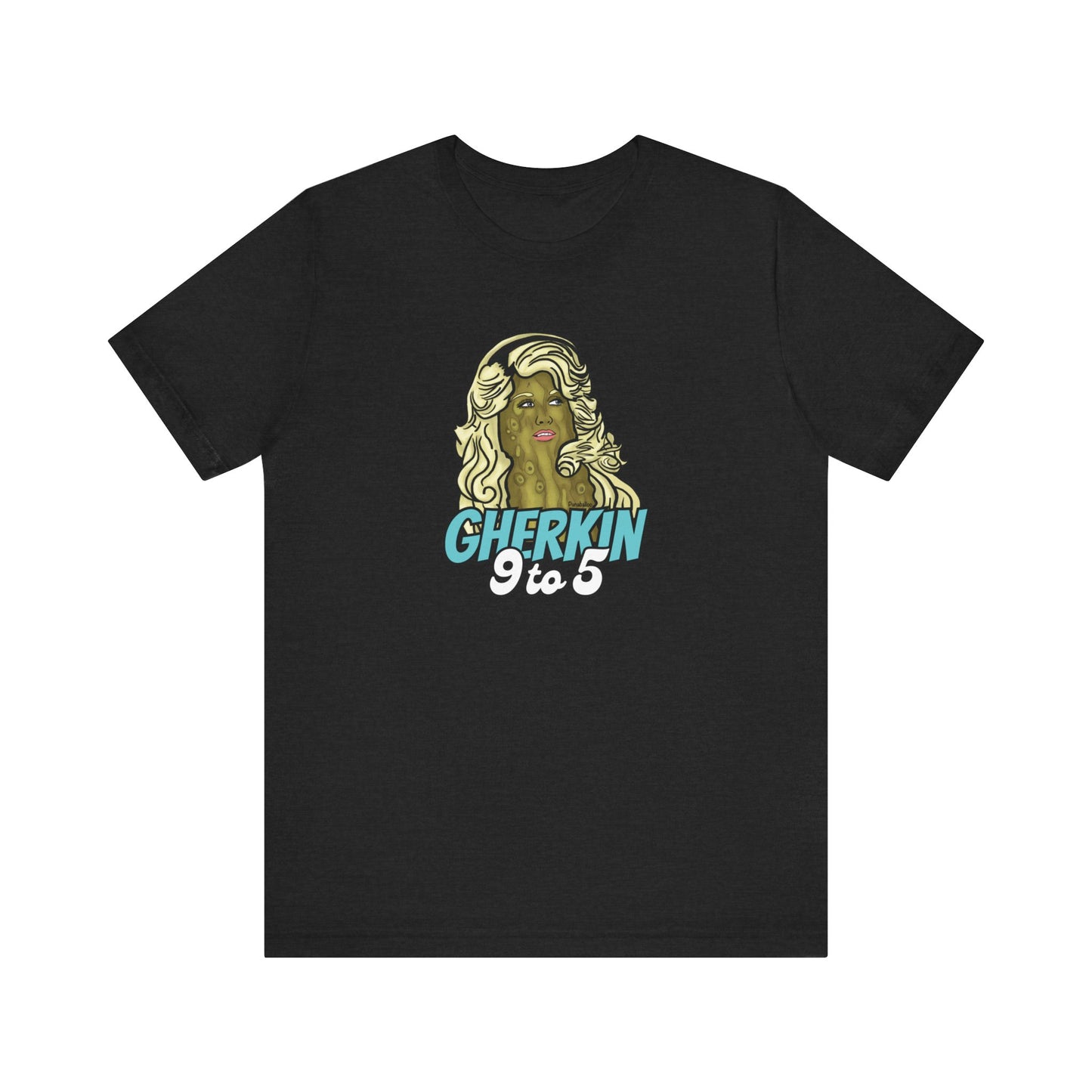 Gherkin 9 to 5 Adult Unisex Pickle Pun T-Shirt - Punaballoo
