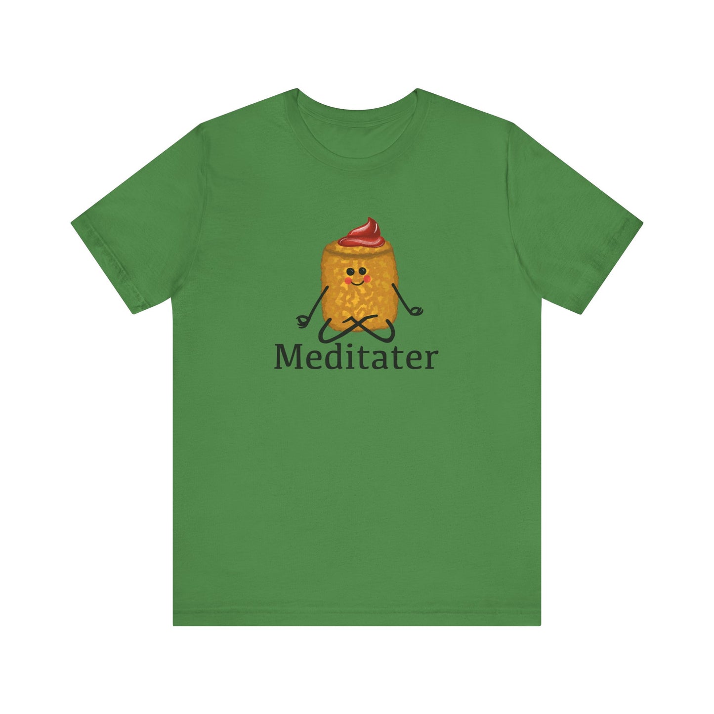 Meditater Adult Unisex Tater Tot Pun T-Shirt - Punaballoo