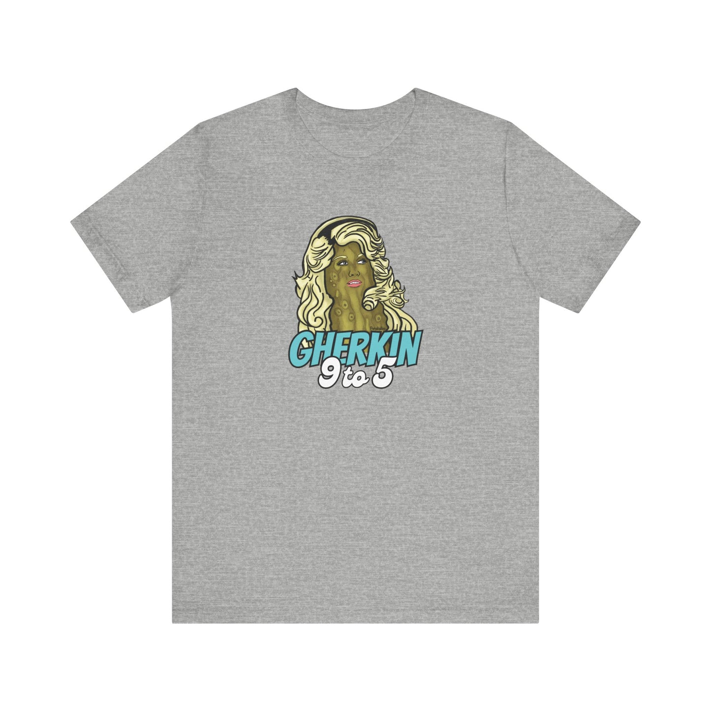 Gherkin 9 to 5 Adult Unisex Pickle Pun T-Shirt - Punaballoo