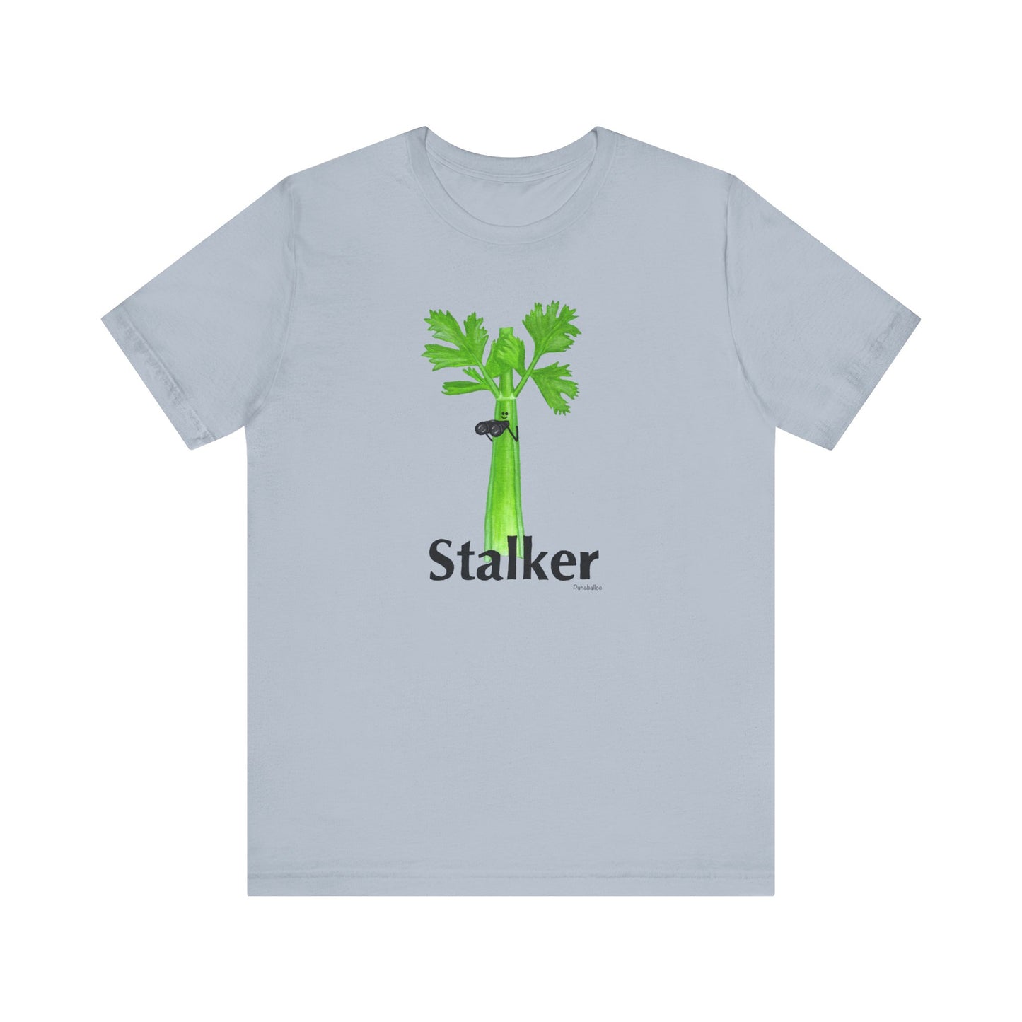 Stalker Adult Unisex Celery Pun T-Shirt - Punaballoo