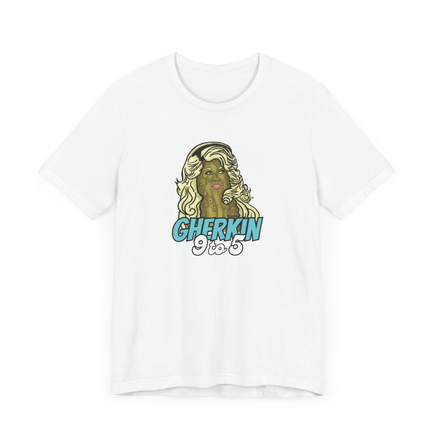 Gherkin 9 to 5 Adult Unisex Pickle Pun T-Shirt - Punaballoo