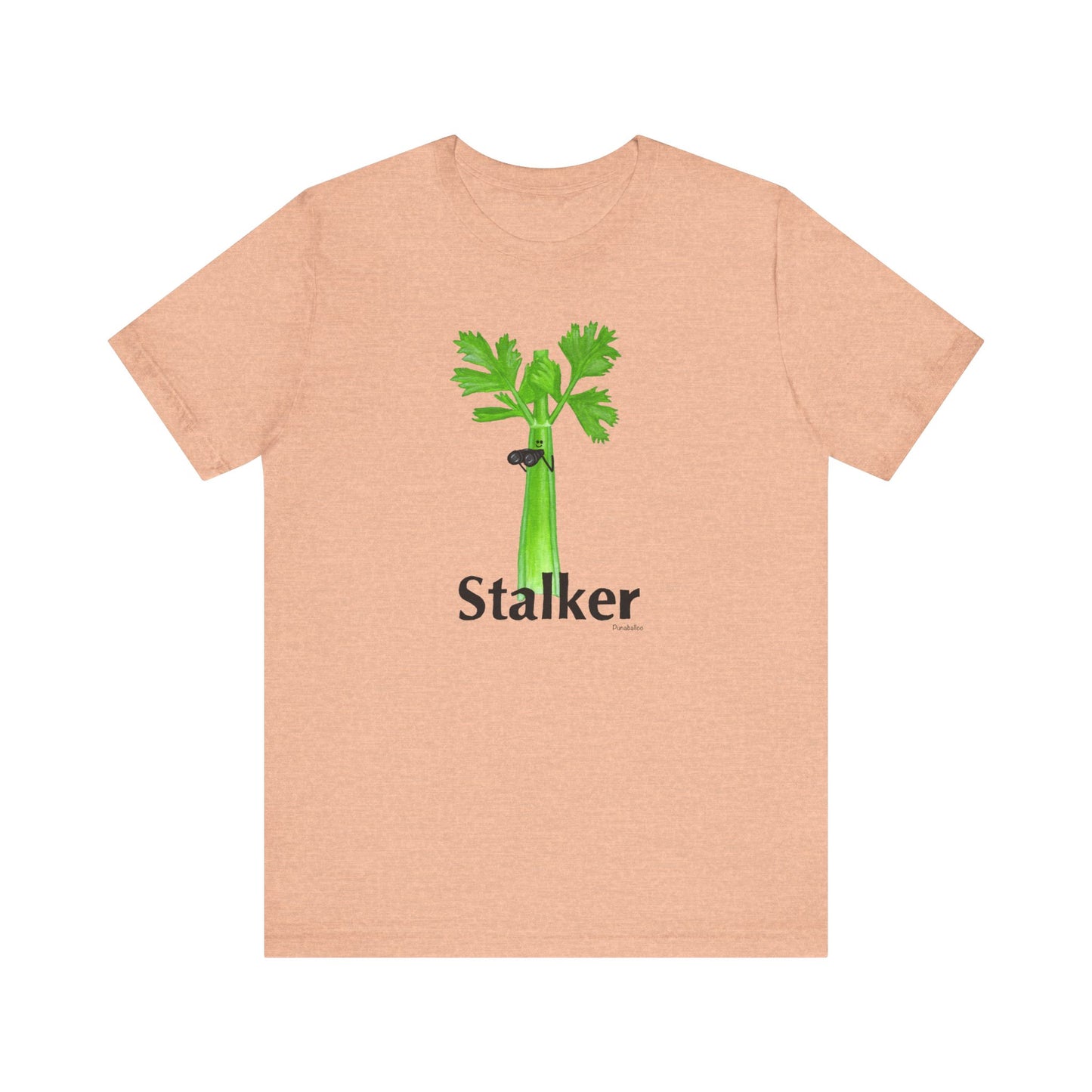 Stalker Adult Unisex Celery Pun T-Shirt - Punaballoo
