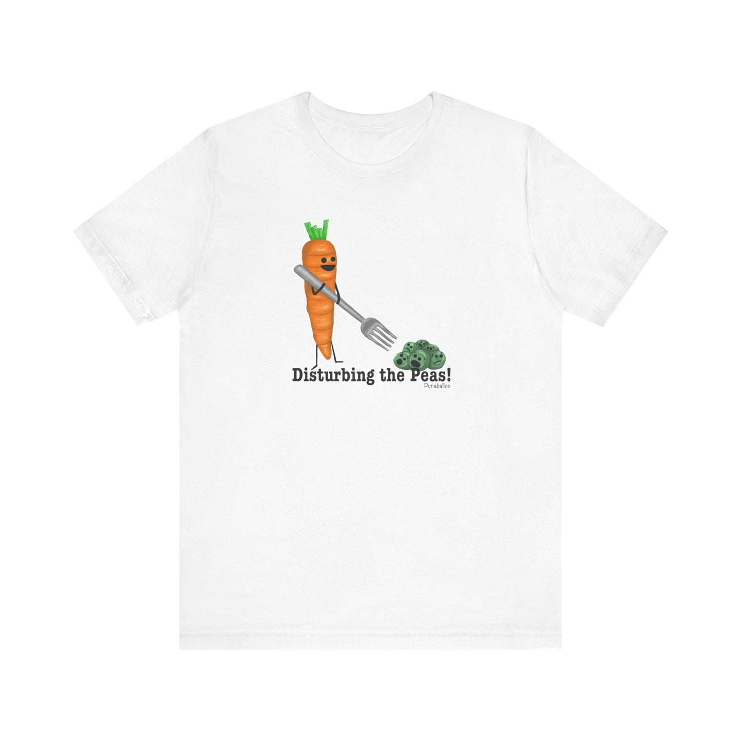 Disturbing The Peas Adult Unisex Pea Pun T-Shirt - Punaballoo