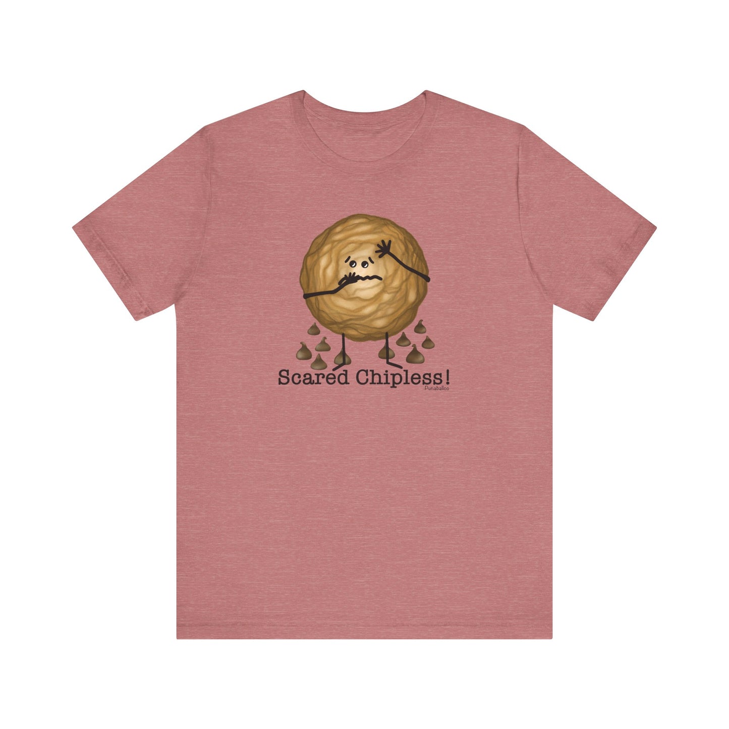 Scared Chipless Adult Unisex Cookie Pun Shirt - Punaballoo