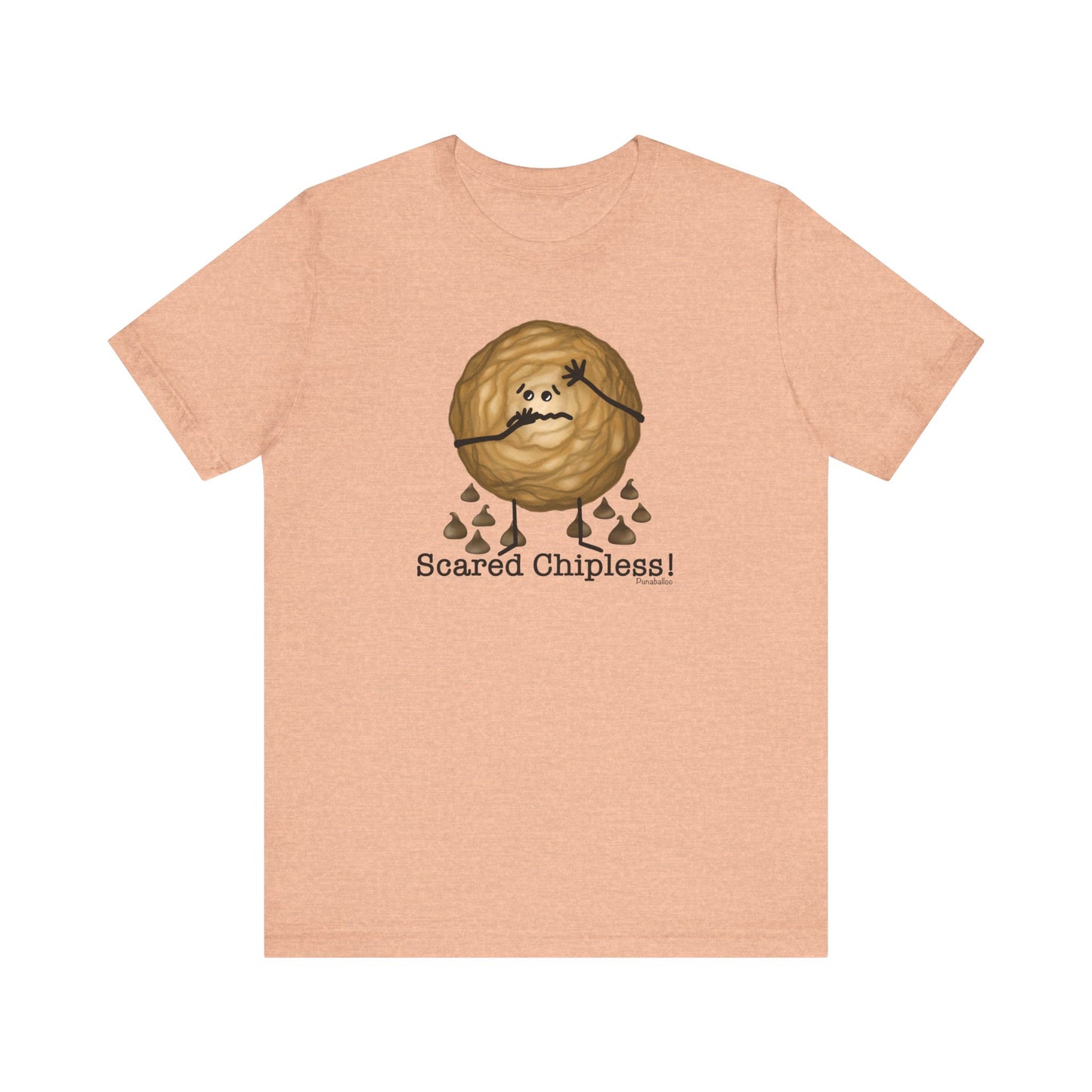 Scared Chipless Adult Unisex Cookie Pun Shirt - Punaballoo