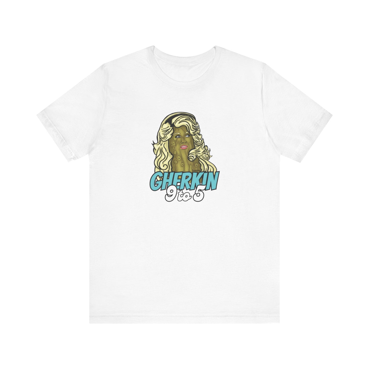 Gherkin 9 to 5 Adult Unisex Pickle Pun T-Shirt - Punaballoo