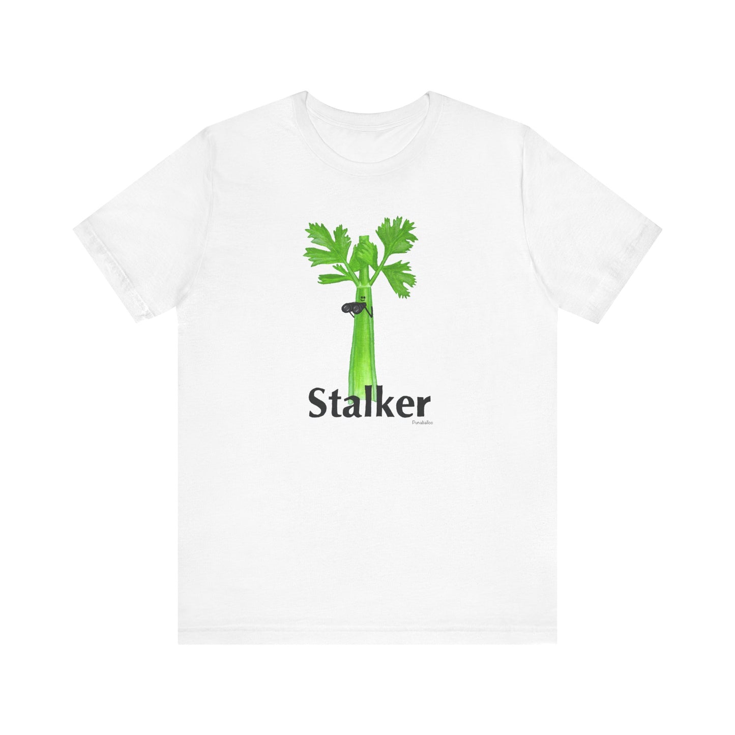 Stalker Adult Unisex Celery Pun T-Shirt - Punaballoo