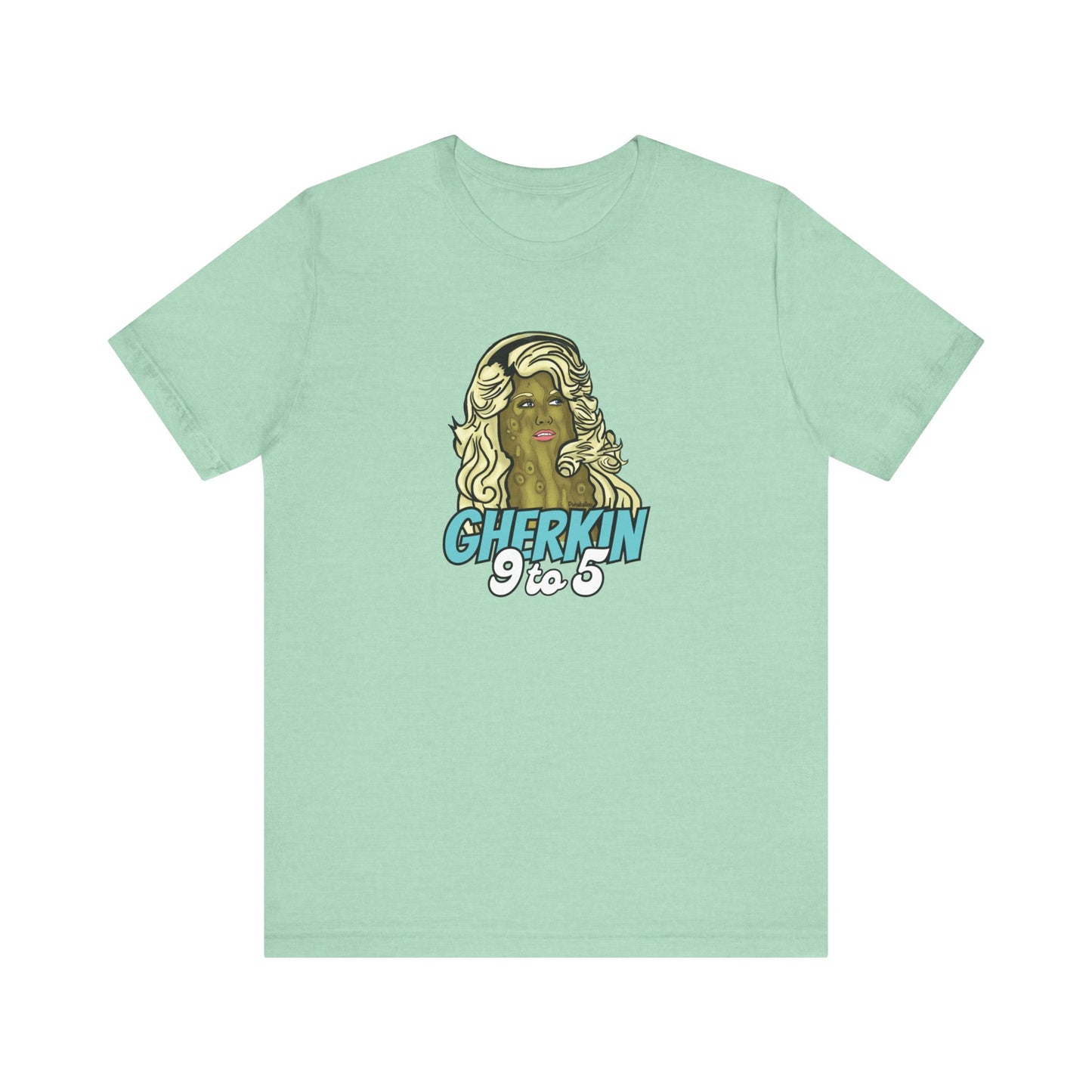 Gherkin 9 to 5 Adult Unisex Pickle Pun T-Shirt - Punaballoo