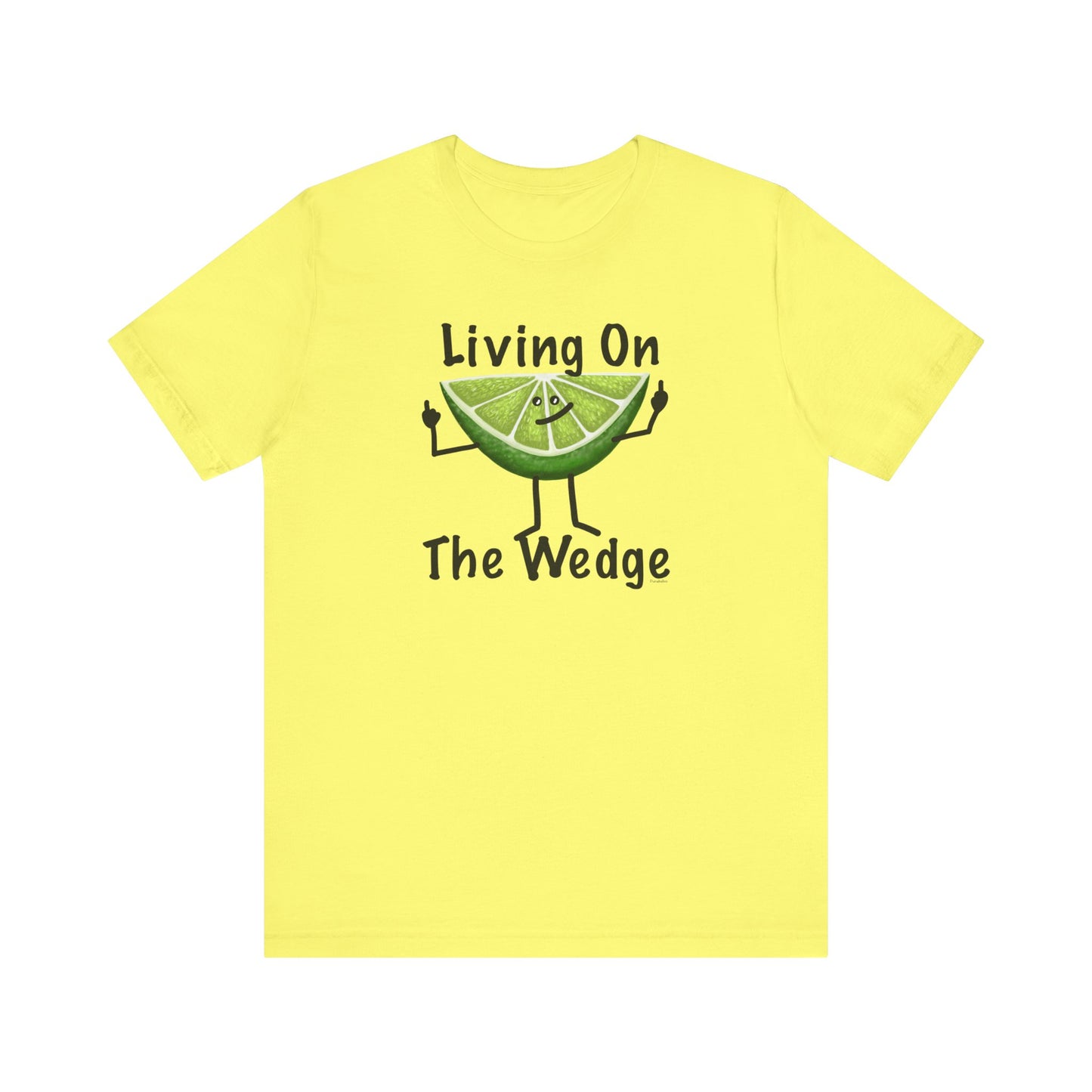 Living On The Wedge Adult Unisex Lime Pun T-Shirt - Punaballoo