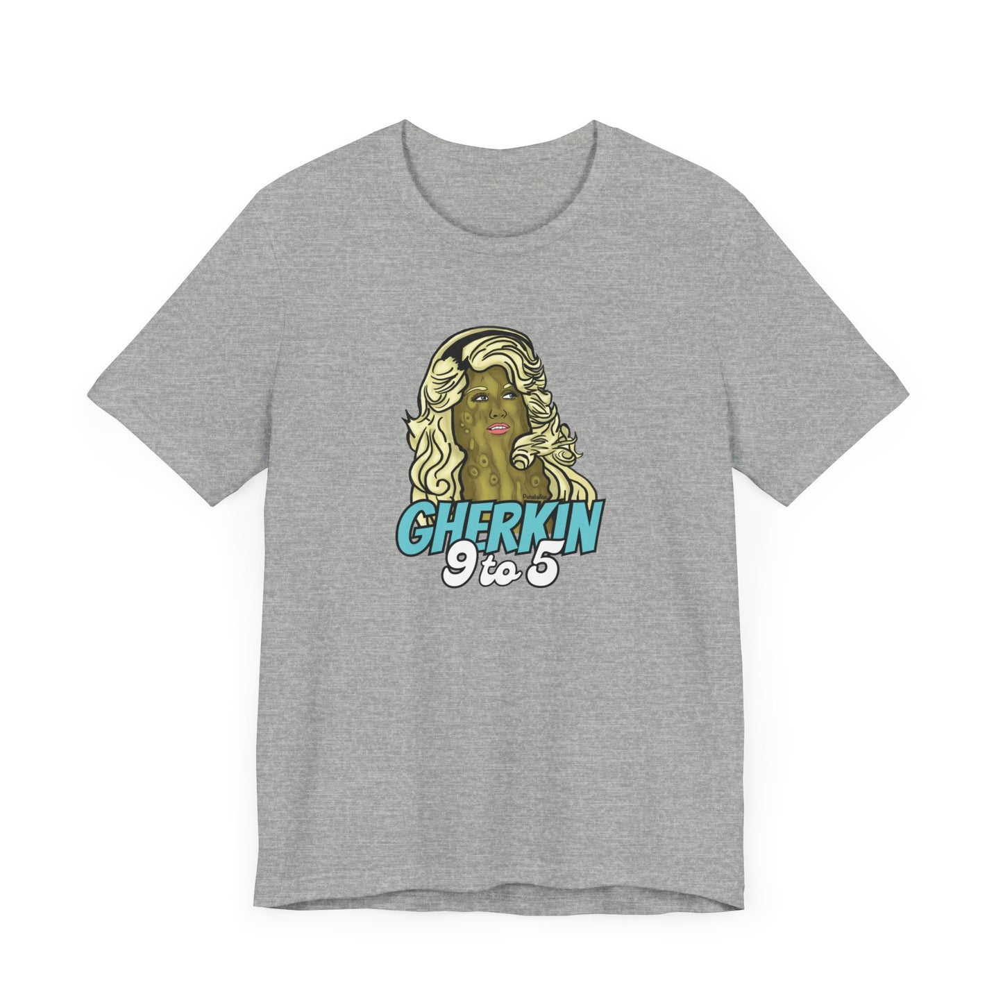 Gherkin 9 to 5 Adult Unisex Pickle Pun T-Shirt - Punaballoo
