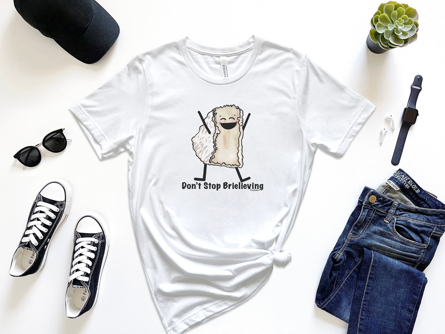 Cheese Lover Tee - Brie Cheese Foodie Gift Shirt with Positive Message