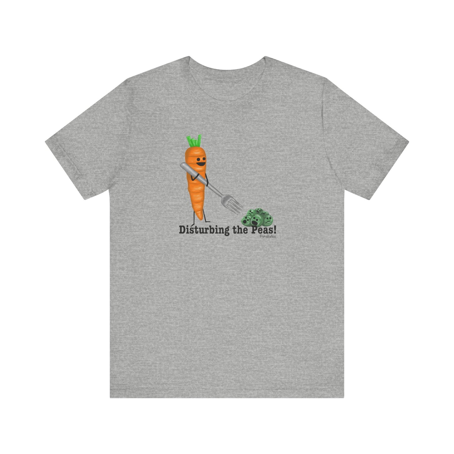 Disturbing The Peas Adult Unisex Pea Pun T-Shirt - Punaballoo