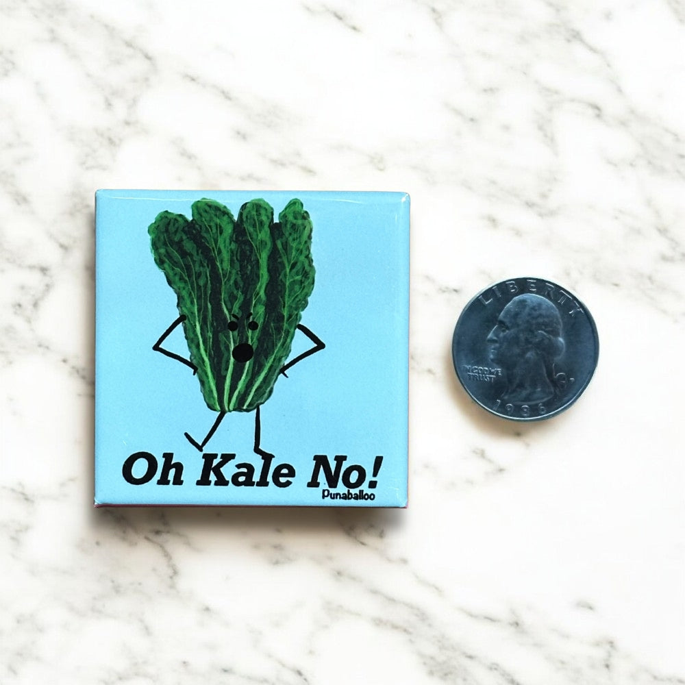Oh Kale No! Magnet – Funny Veggie Pun | 2"x2" Square