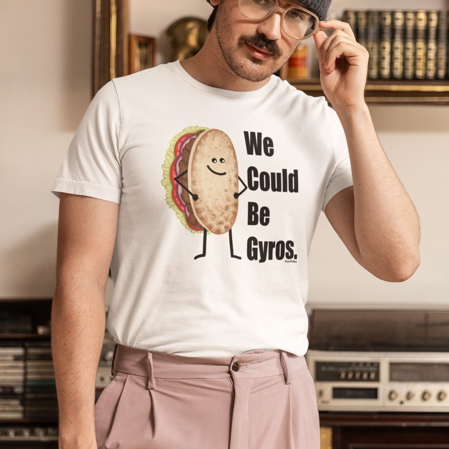 We Could Be Gyros T-Shirt | Funny Food Pun Unisex Tee | Greek Food Graphic Shirt | Gyro Lover Gift | Hero Pun Shirt | Adult Casual T-Shirt