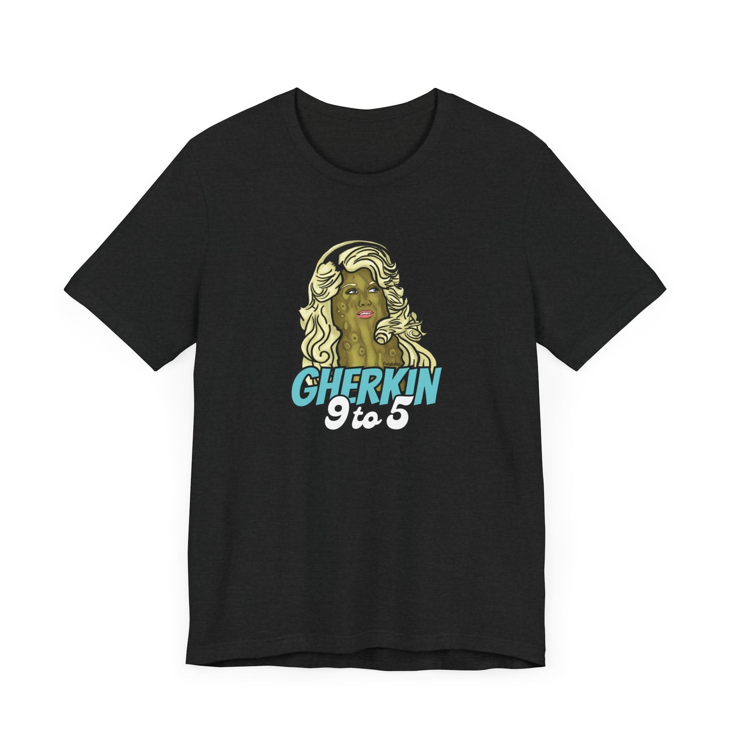 Gherkin 9 to 5 Adult Unisex Pickle Pun T-Shirt - Punaballoo