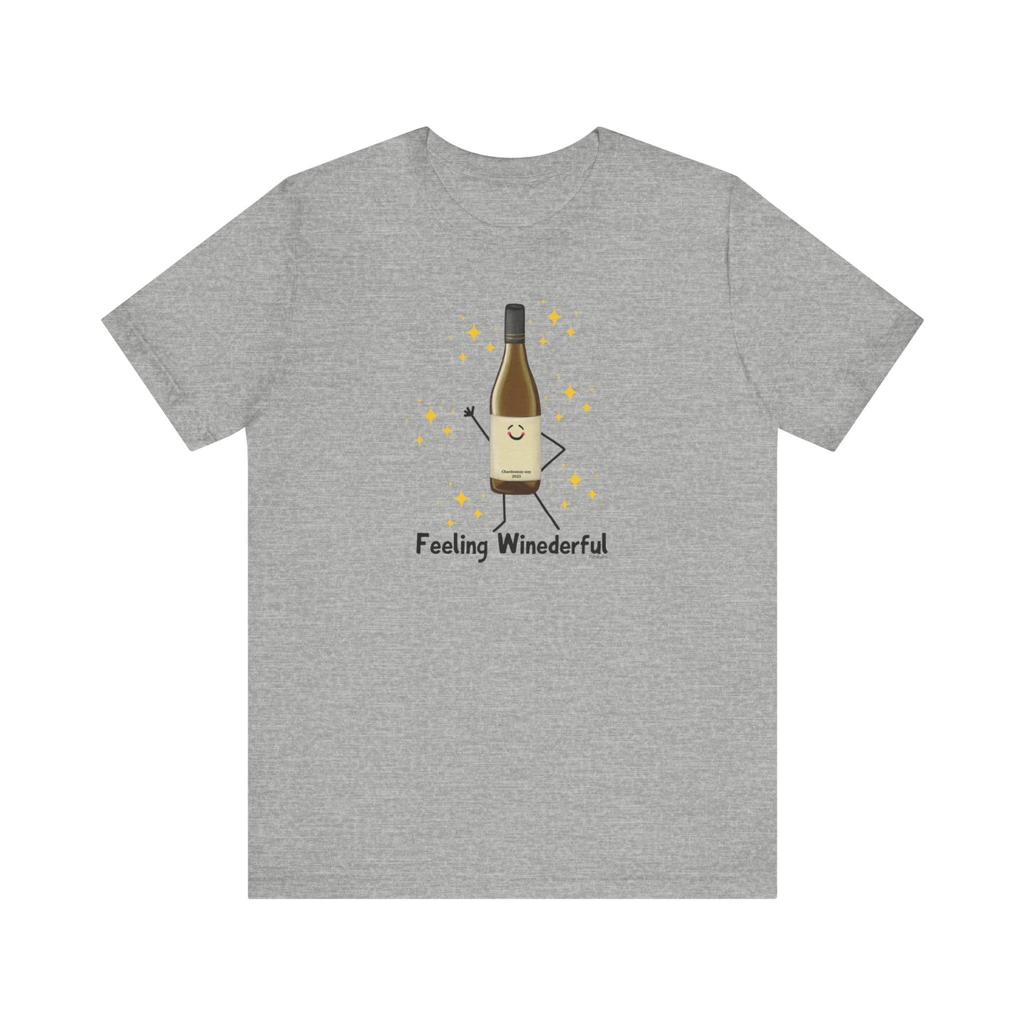 Feeling Winederful Adult Unisex Wine Pun T-Shirt - Punaballoo