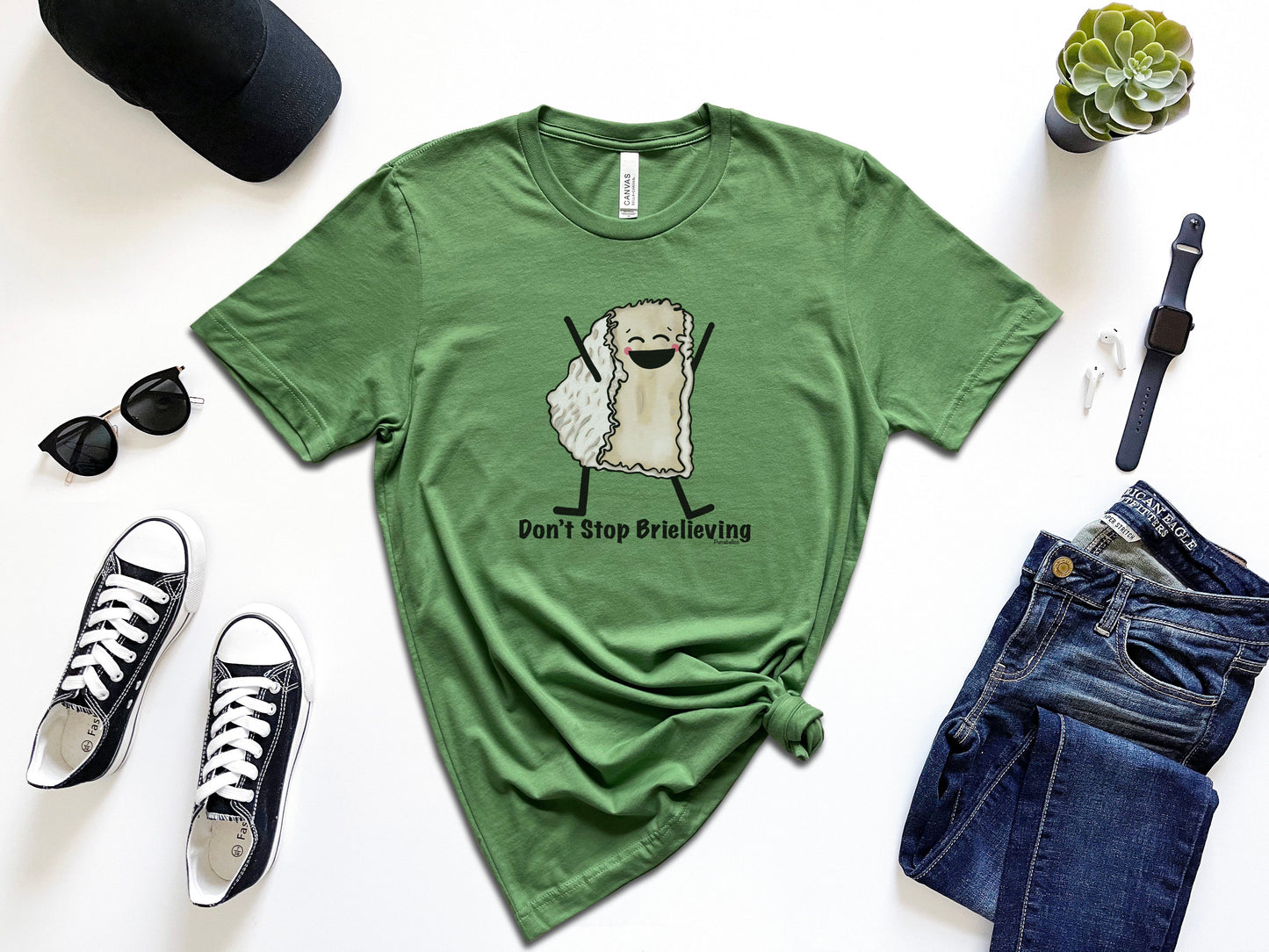 Cheese Lover Tee - Brie Cheese Foodie Gift Shirt with Positive Message