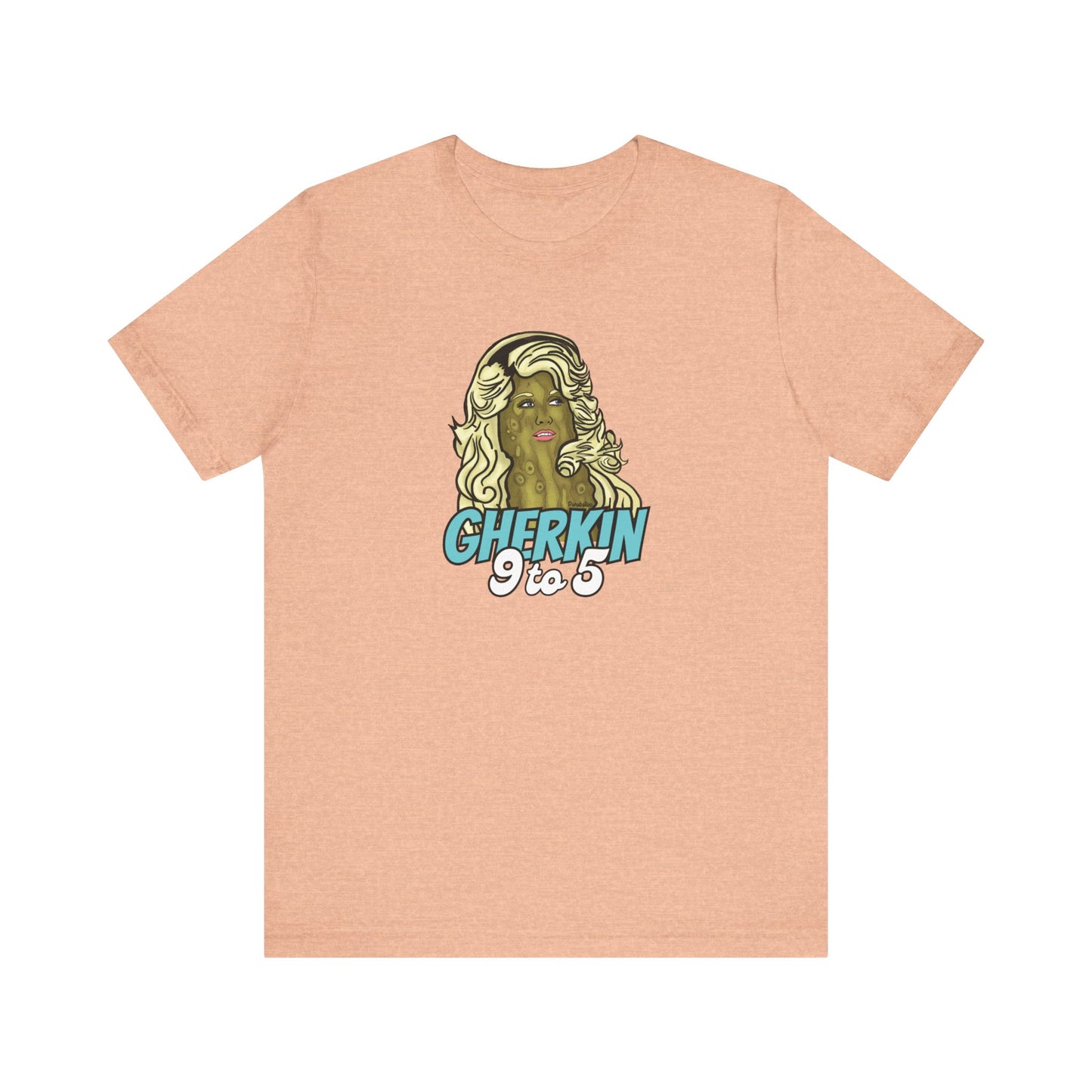 Gherkin 9 to 5 Adult Unisex Pickle Pun T-Shirt - Punaballoo