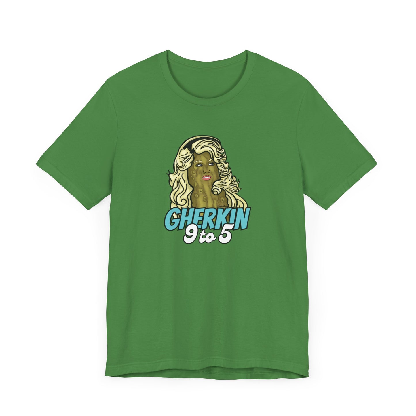 Gherkin 9 to 5 Adult Unisex Pickle Pun T-Shirt - Punaballoo