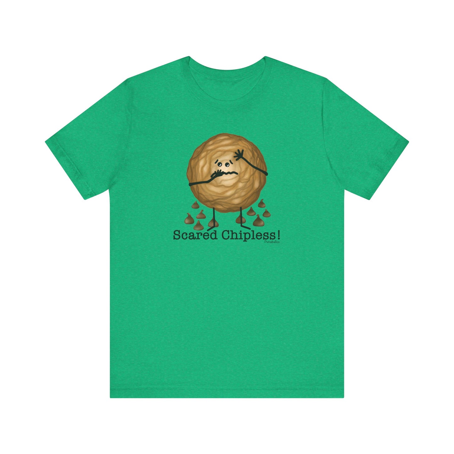 Scared Chipless Adult Unisex Cookie Pun Shirt - Punaballoo
