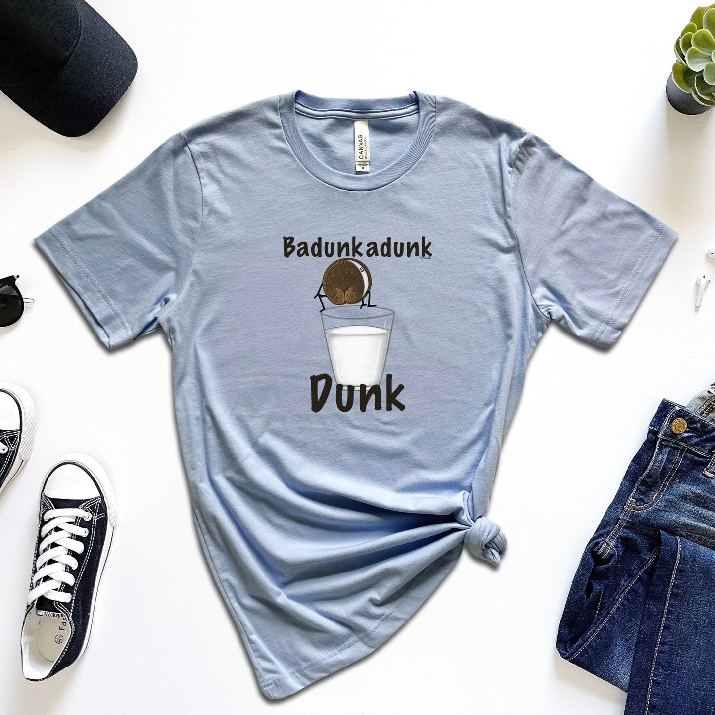 Funny Cookie Pun Tee, Badonka Donk T-Shirt, Food Pun Lover Gift Idea - Punaballoo