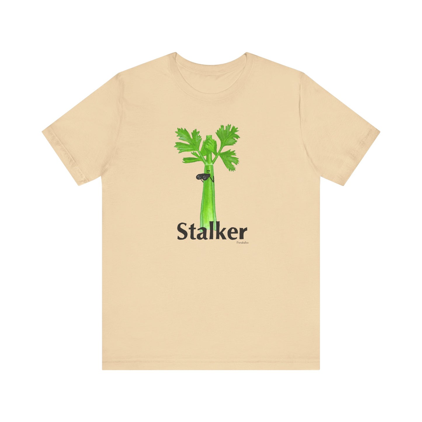 Stalker Adult Unisex Celery Pun T-Shirt - Punaballoo