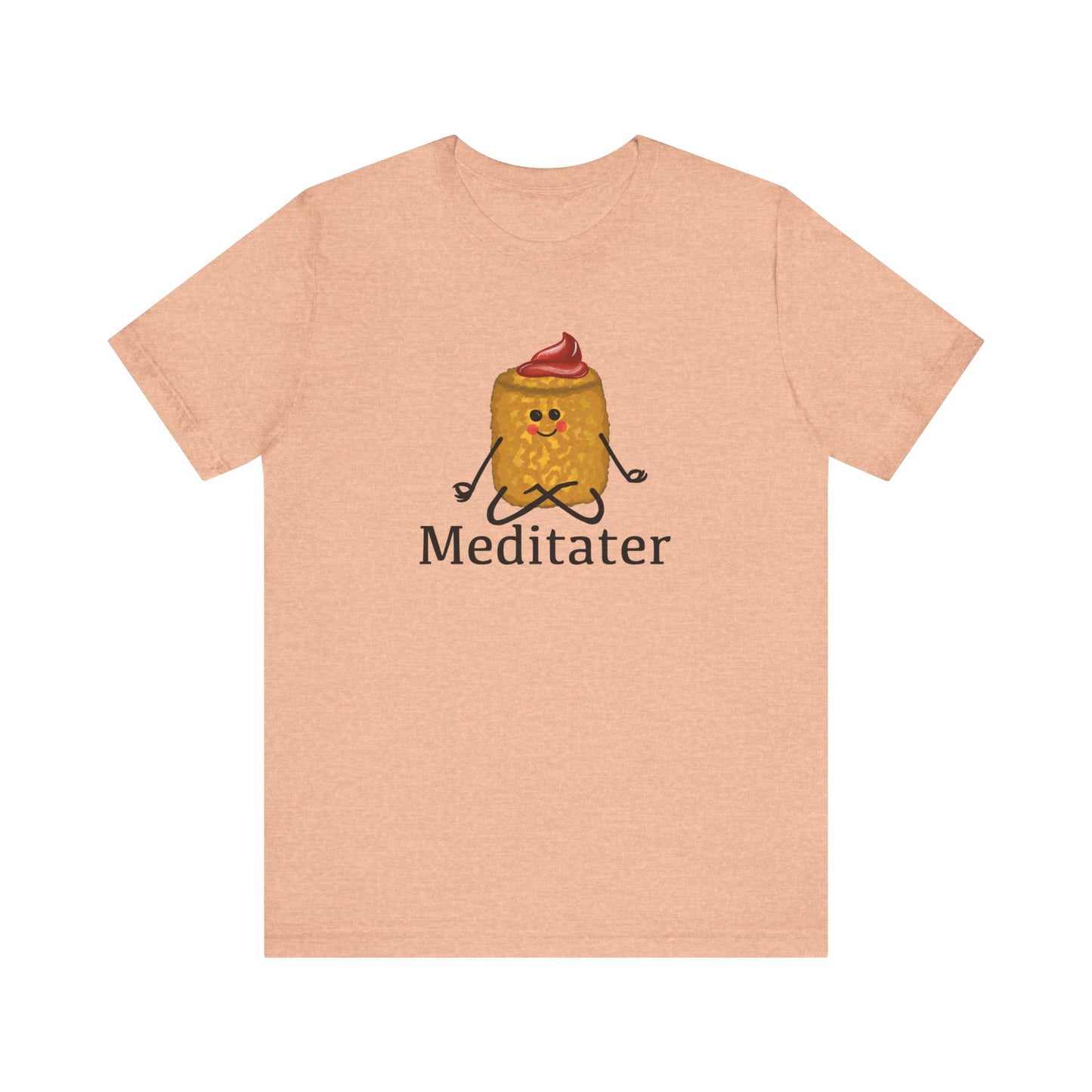 Meditater Adult Unisex Tater Tot Pun T-Shirt - Punaballoo