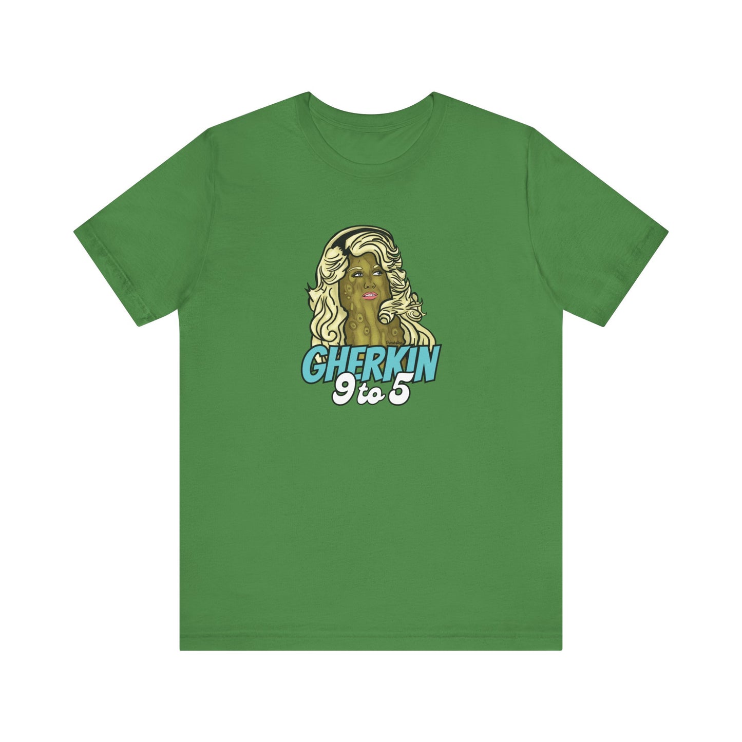 Gherkin 9 to 5 Adult Unisex Pickle Pun T-Shirt - Punaballoo