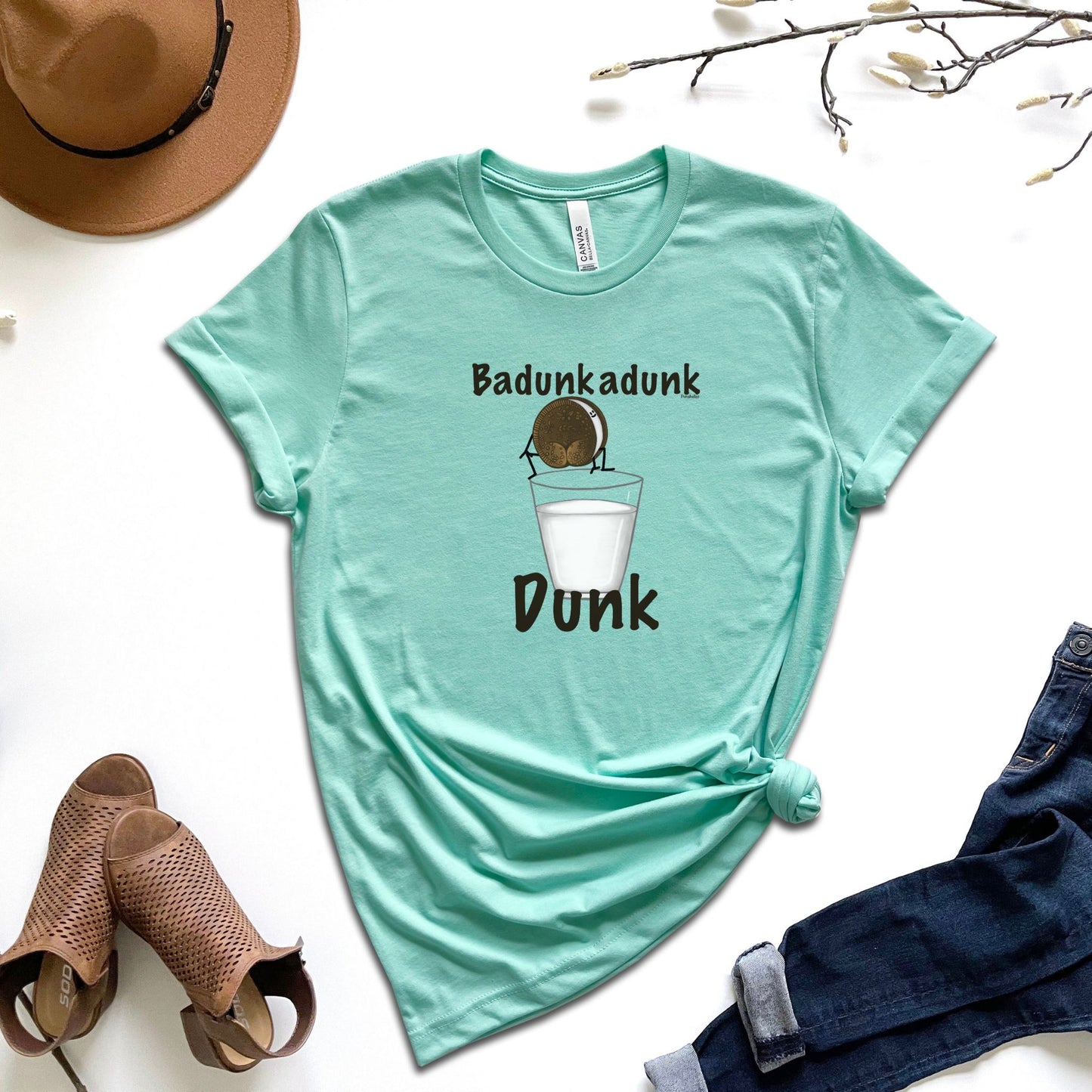 Funny Cookie Pun Tee, Badonka Donk T-Shirt, Food Pun Lover Gift Idea - Punaballoo