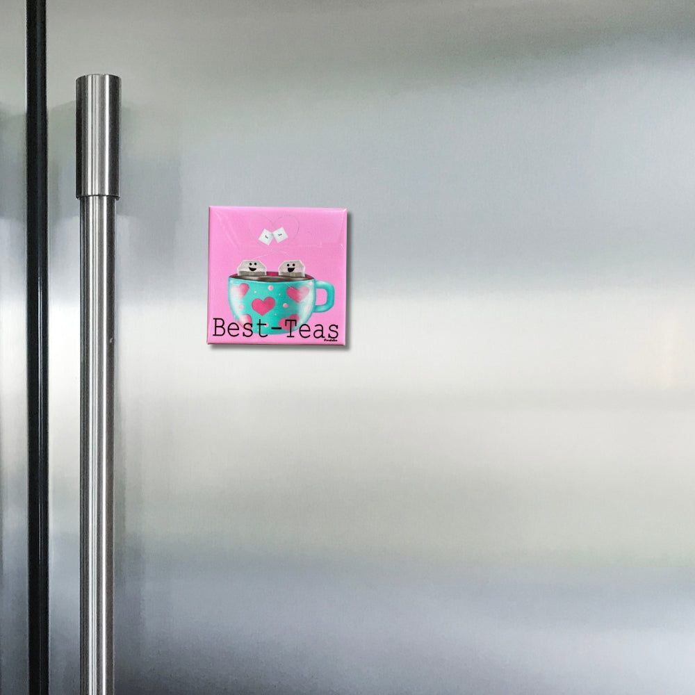 Best-Teas Cute Best Friend Fridge Magnet - Punaballoo