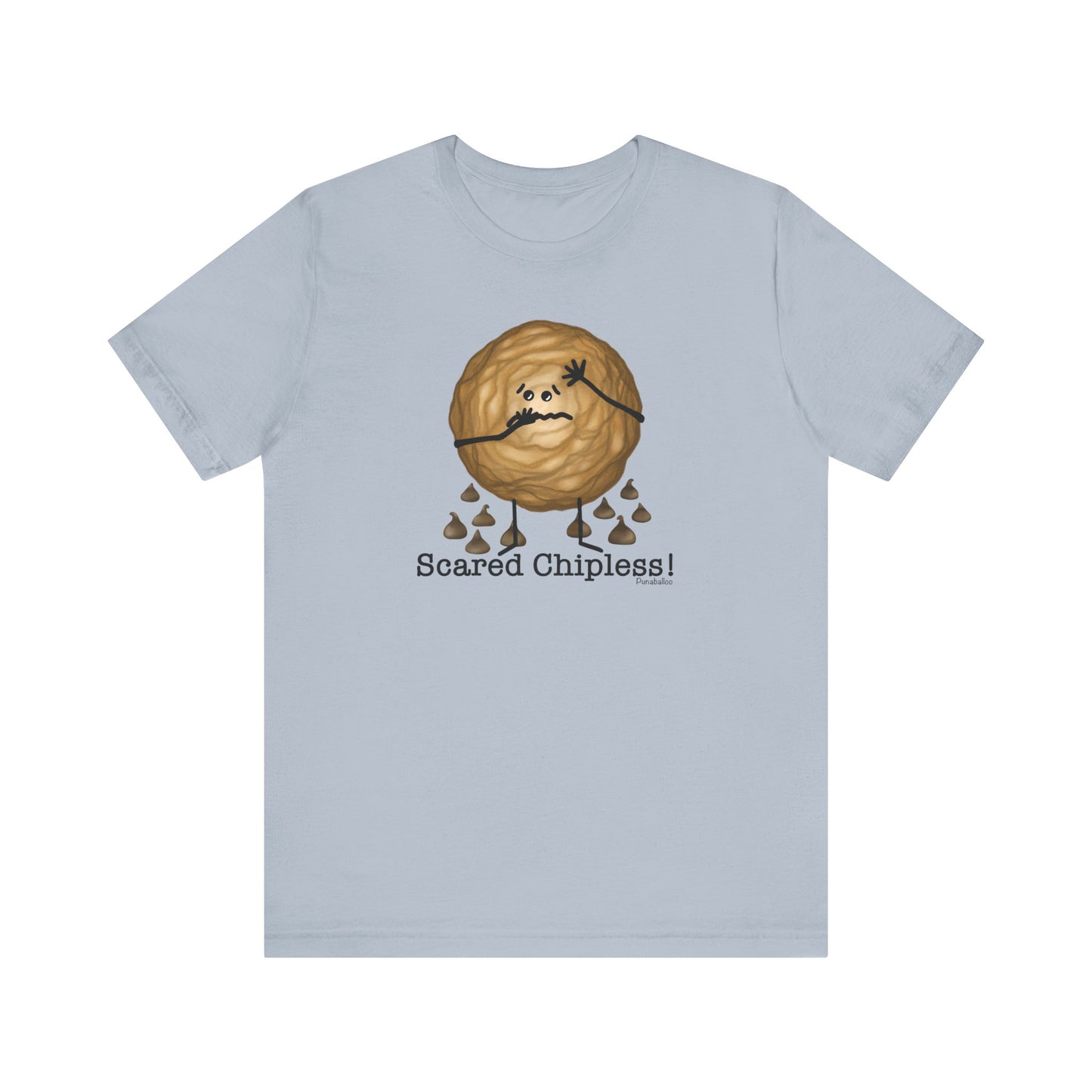 Scared Chipless Adult Unisex Cookie Pun Shirt - Punaballoo