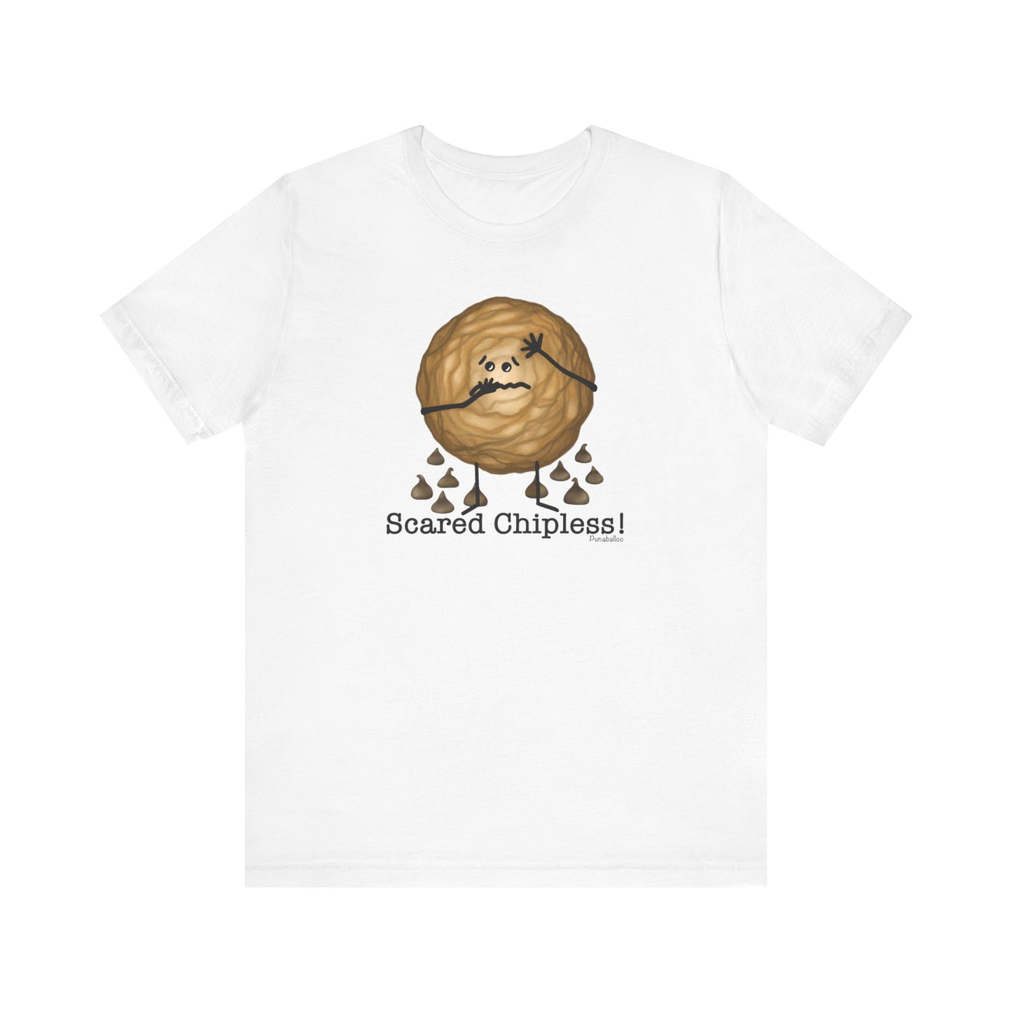 Scared Chipless Adult Unisex Cookie Pun Shirt - Punaballoo