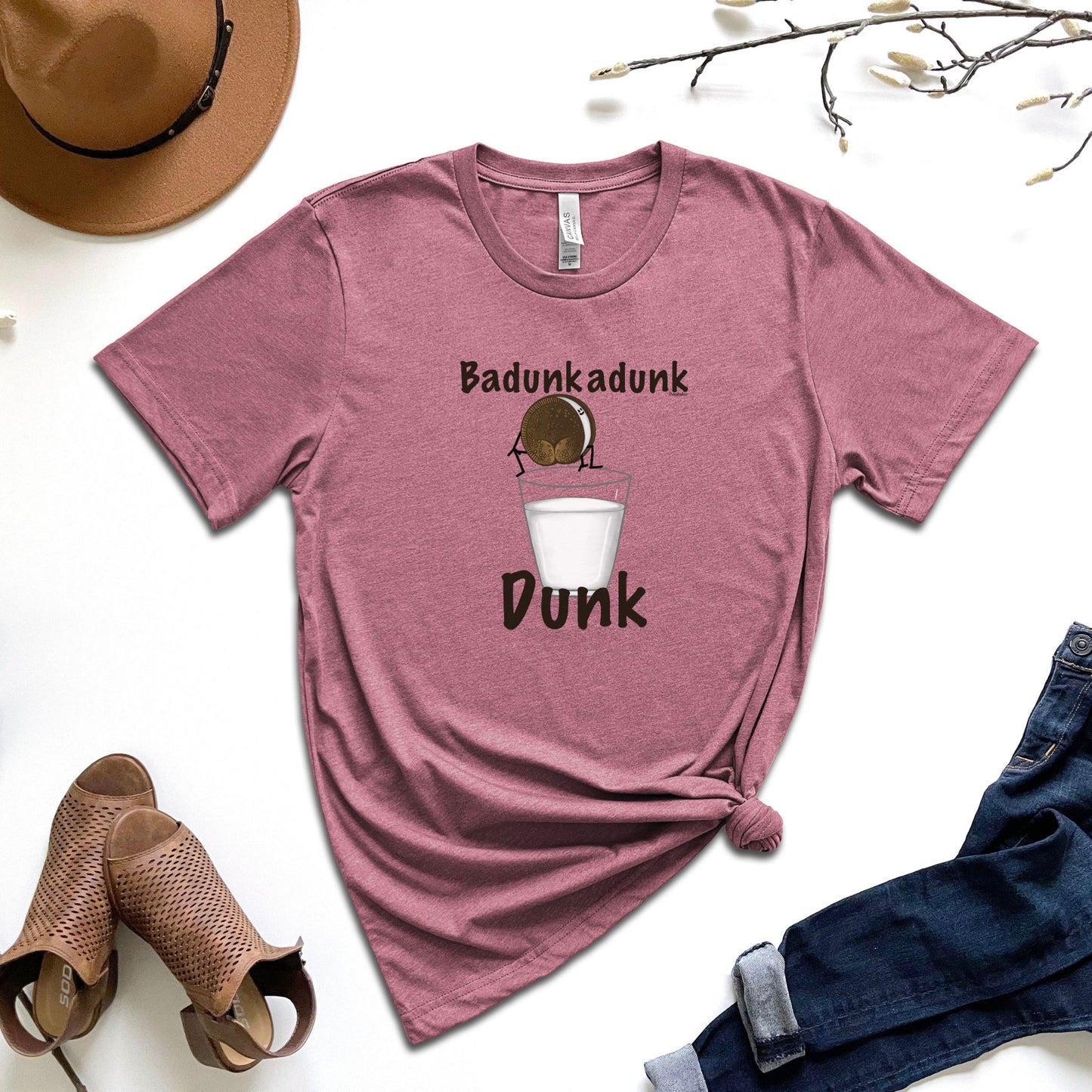 Funny Cookie Pun Tee, Badonka Donk T-Shirt, Food Pun Lover Gift Idea - Punaballoo
