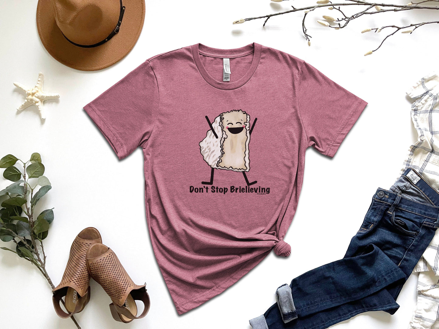 Cheese Lover Tee - Brie Cheese Foodie Gift Shirt with Positive Message