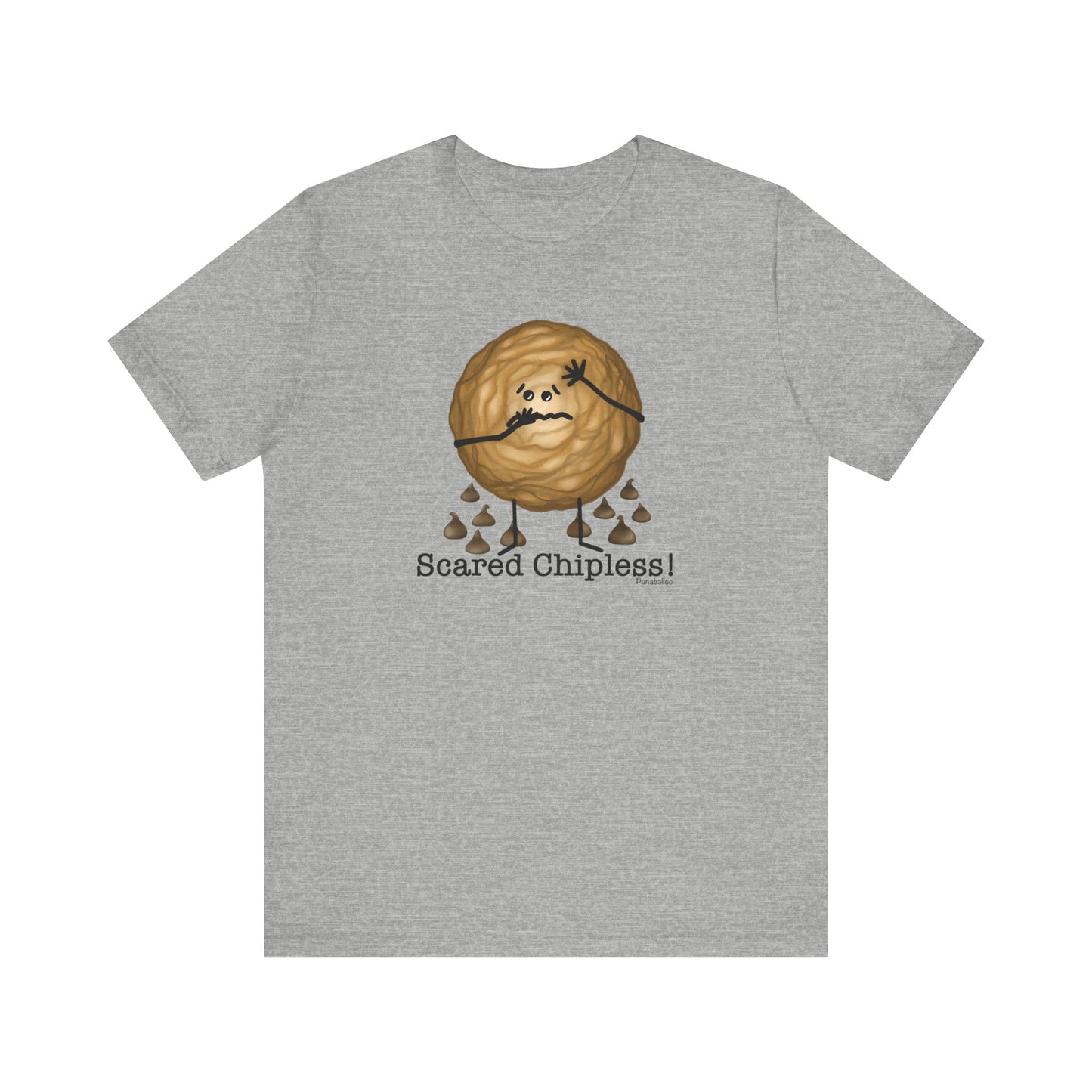Scared Chipless Adult Unisex Cookie Pun Shirt - Punaballoo