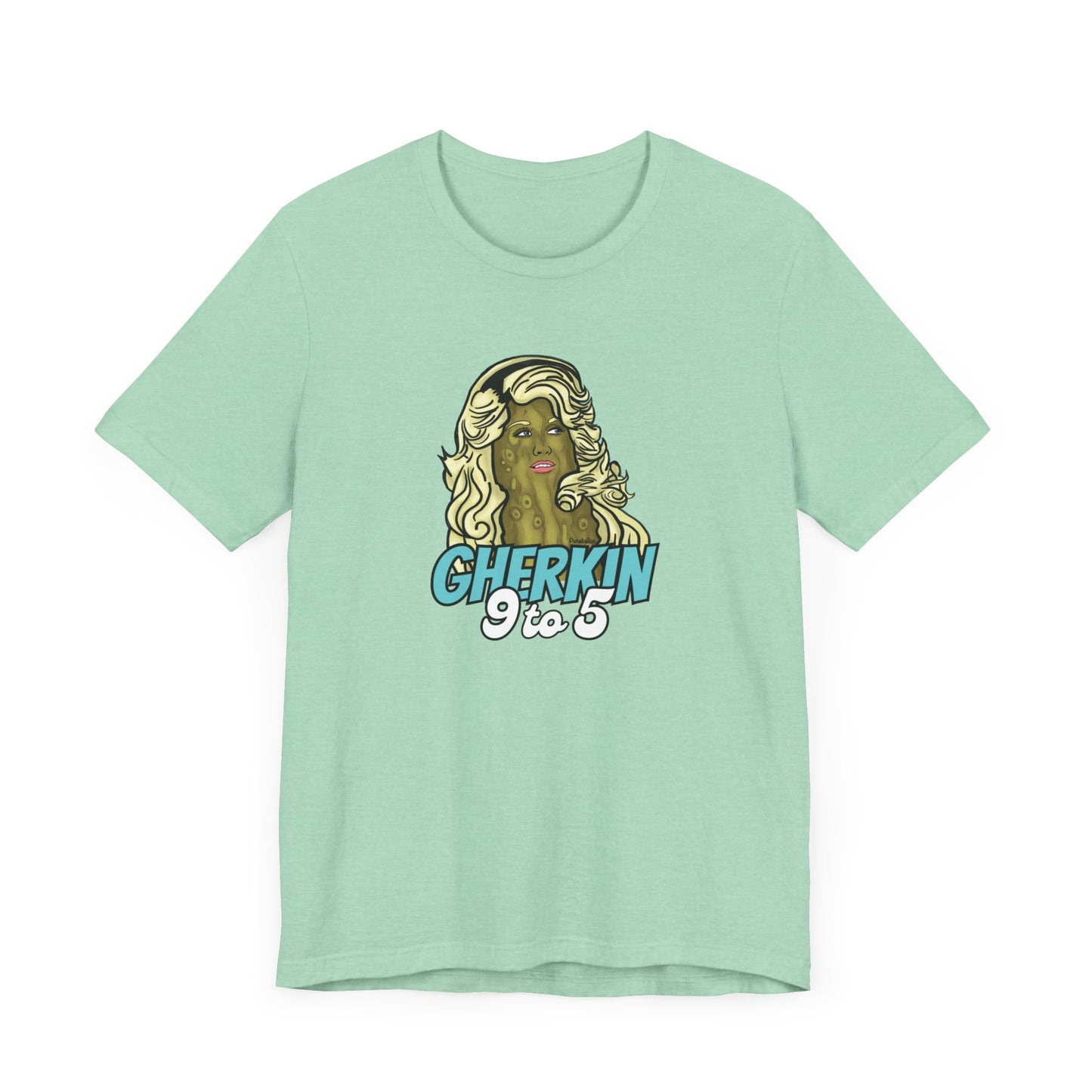 Gherkin 9 to 5 Adult Unisex Pickle Pun T-Shirt - Punaballoo