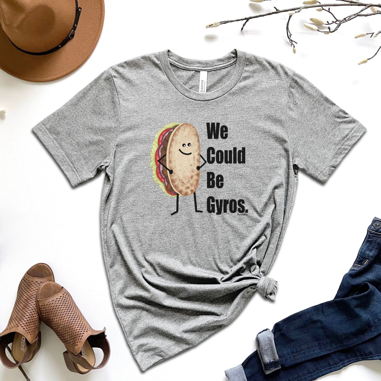 We Could Be Gyros T-Shirt | Funny Food Pun Unisex Tee | Greek Food Graphic Shirt | Gyro Lover Gift | Hero Pun Shirt | Adult Casual T-Shirt