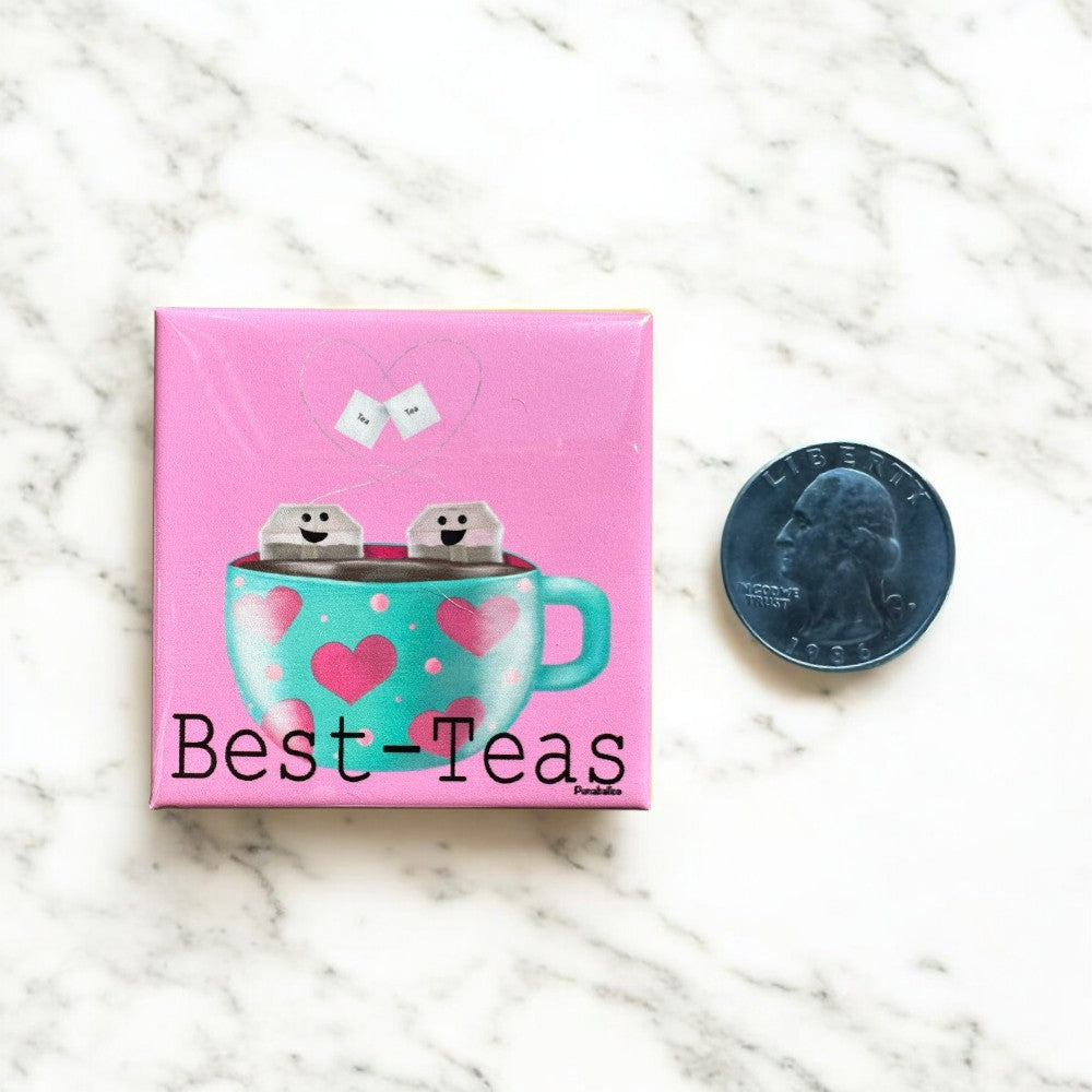 Best-Teas Cute Best Friend Fridge Magnet - Punaballoo