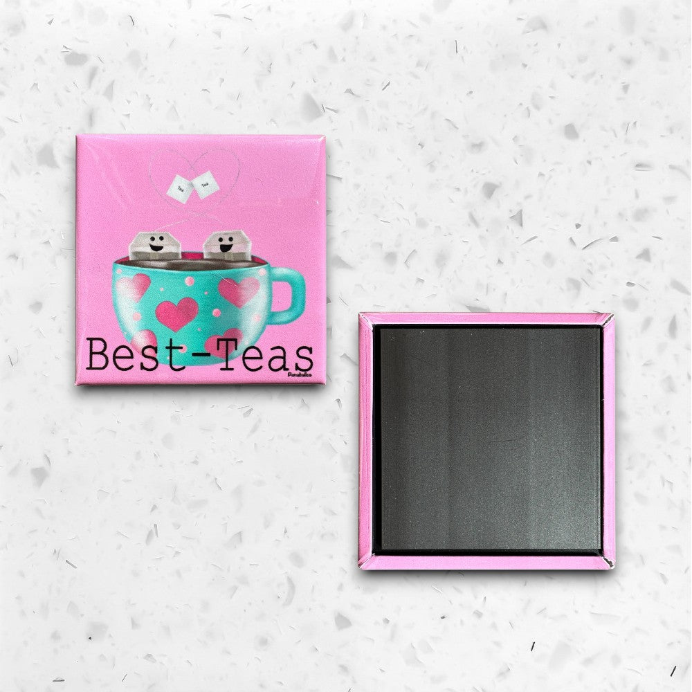 Best-Teas Cute Best Friend Fridge Magnet - Punaballoo