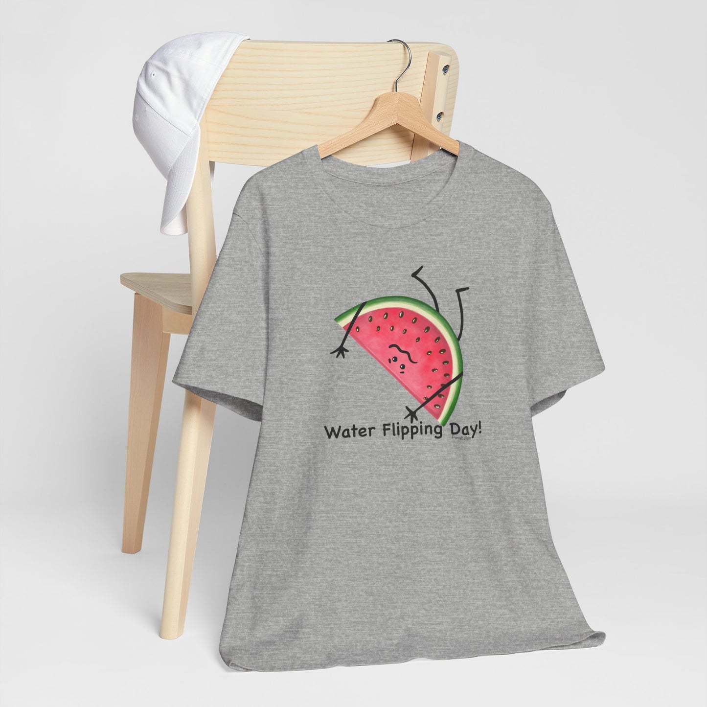 Water Flipping Day Adult Unisex Watermelon Pun Short Sleeve T-Shirt - Punaballoo