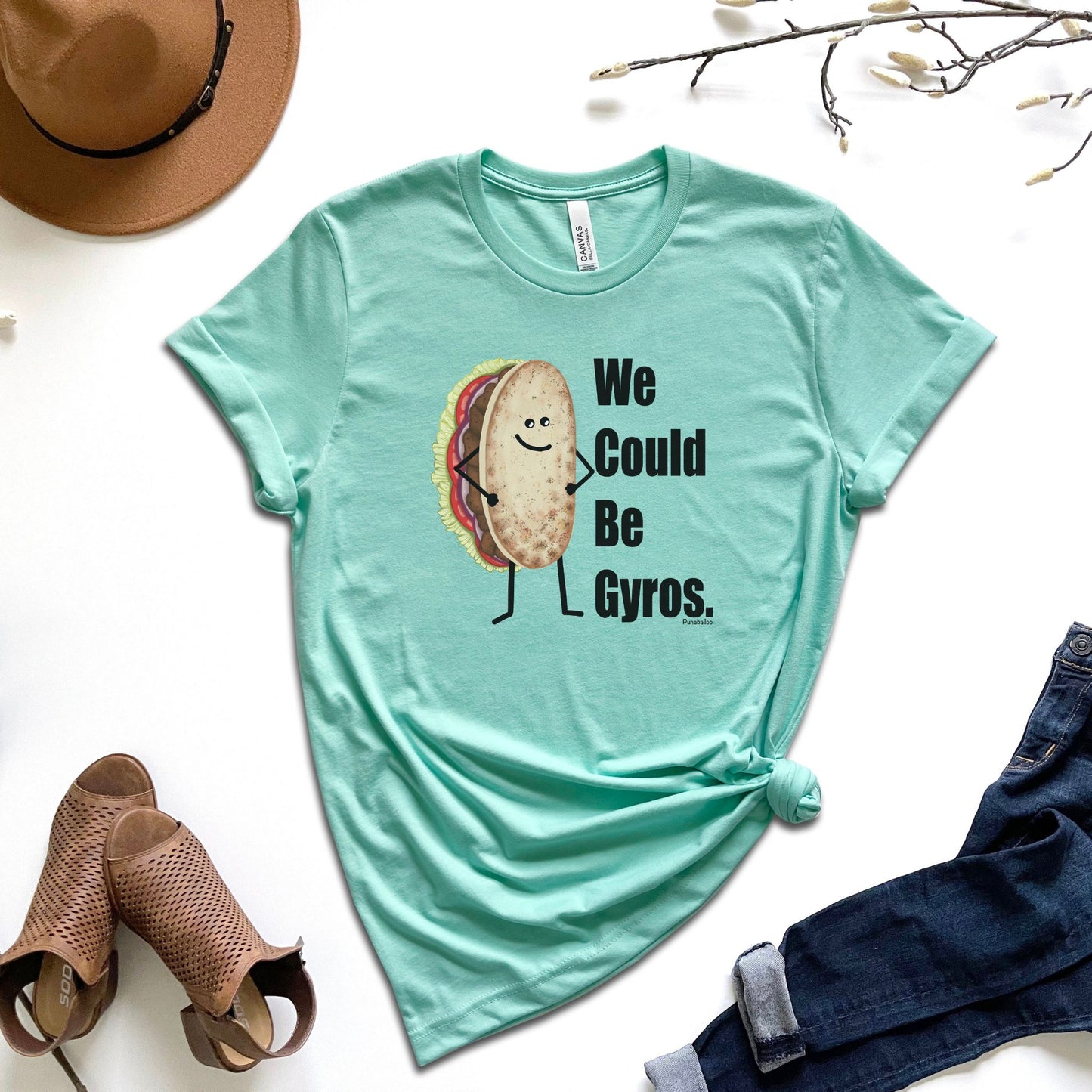 We Could Be Gyros T-Shirt | Funny Food Pun Unisex Tee | Greek Food Graphic Shirt | Gyro Lover Gift | Hero Pun Shirt | Adult Casual T-Shirt