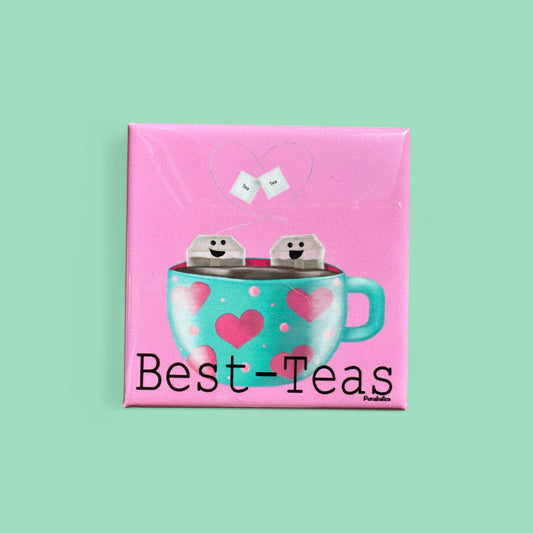 Best-Teas Cute Best Friend Fridge Magnet - Punaballoo