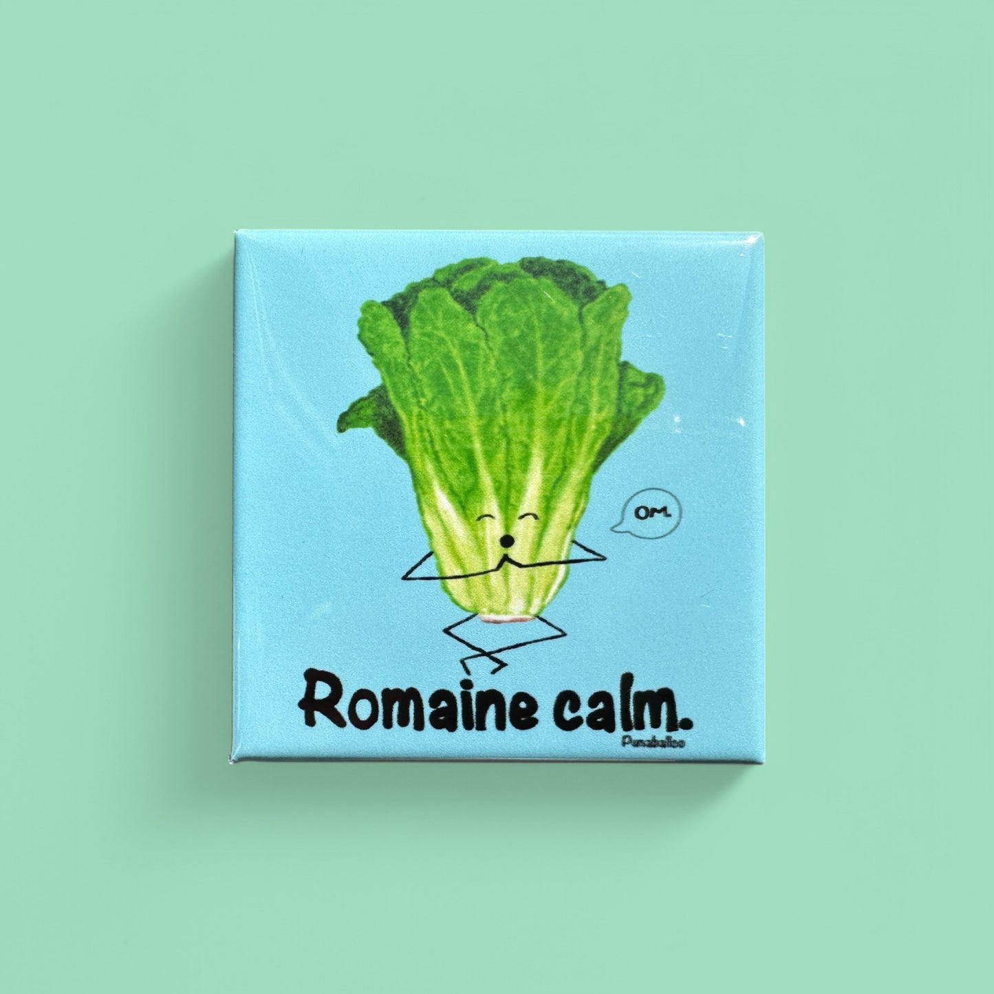 Romaine Calm Funny Food Pun Refrigerator Magnet