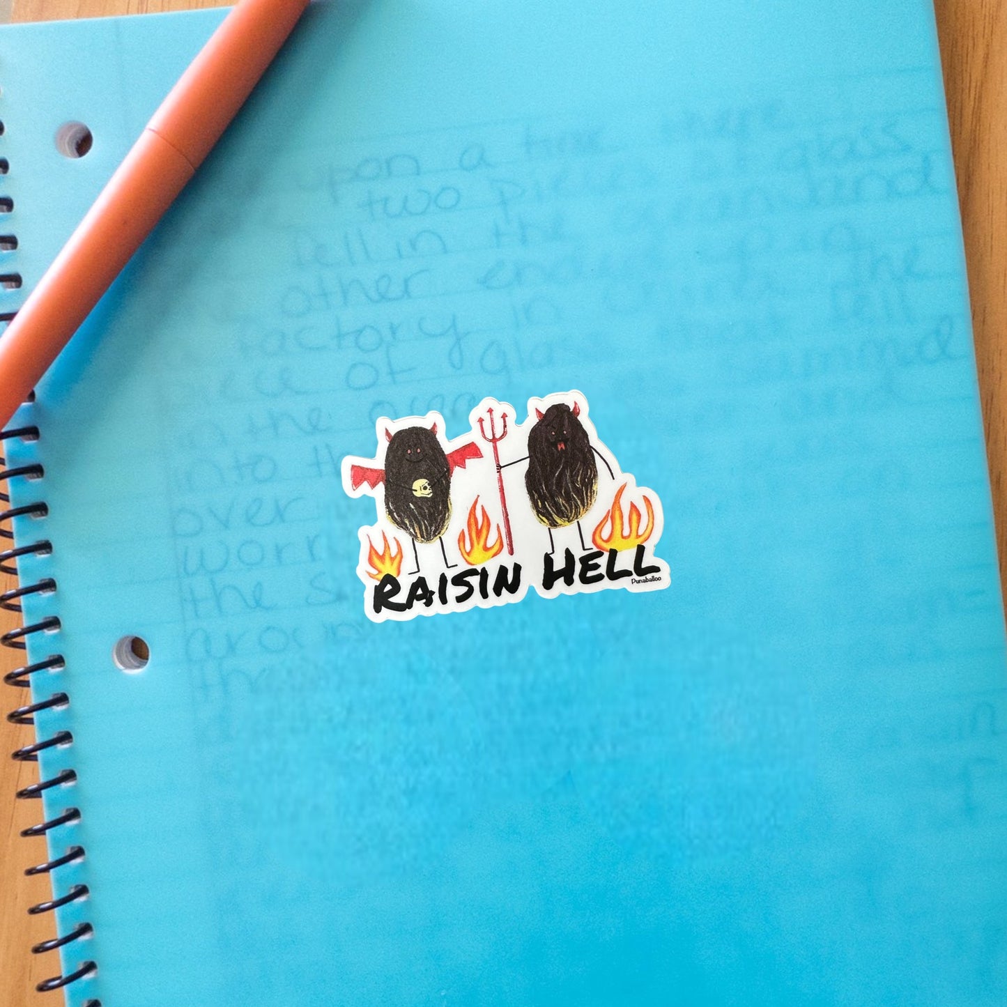 Raisin Hell 3" Waterproof Raisin Pun Sticker - Punaballoo